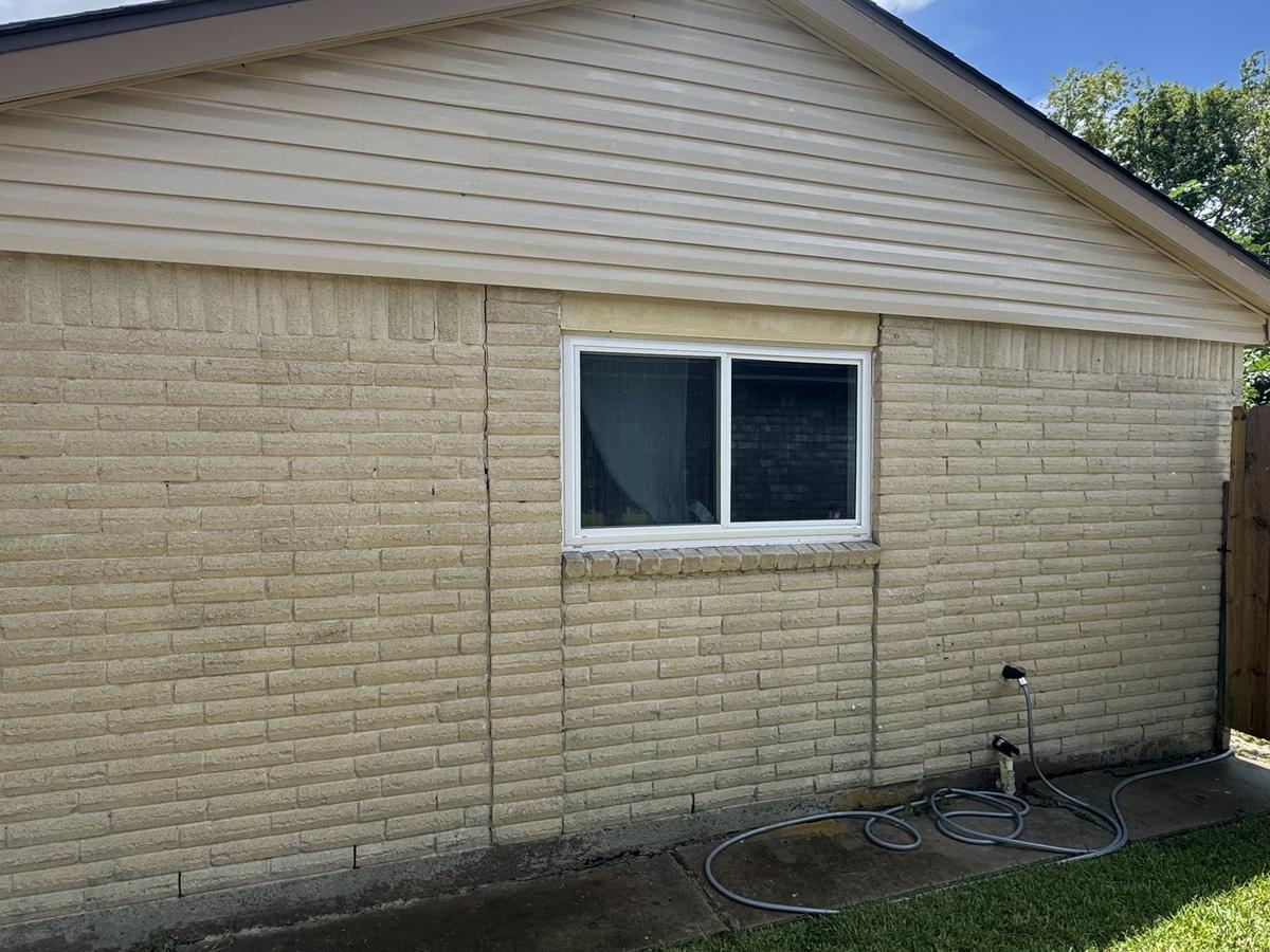 Brick & siding (soft wash): after