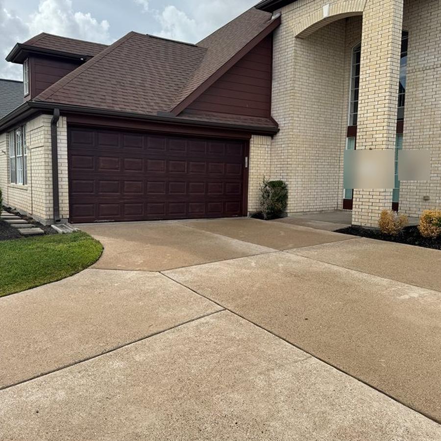 Garage driveway: after