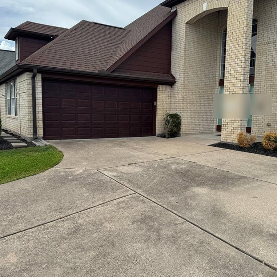 Garage driveway: before